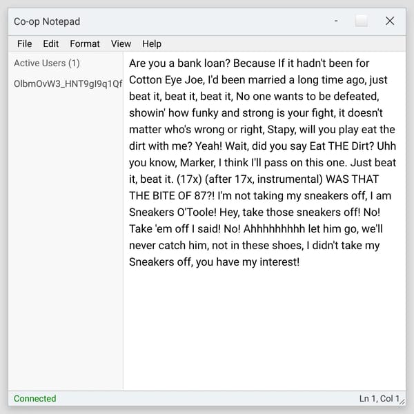 Co-op Notepad