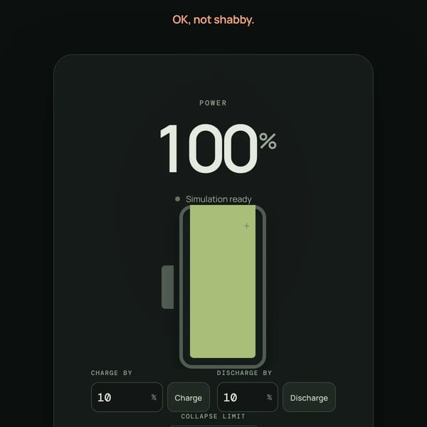 Battery game about things