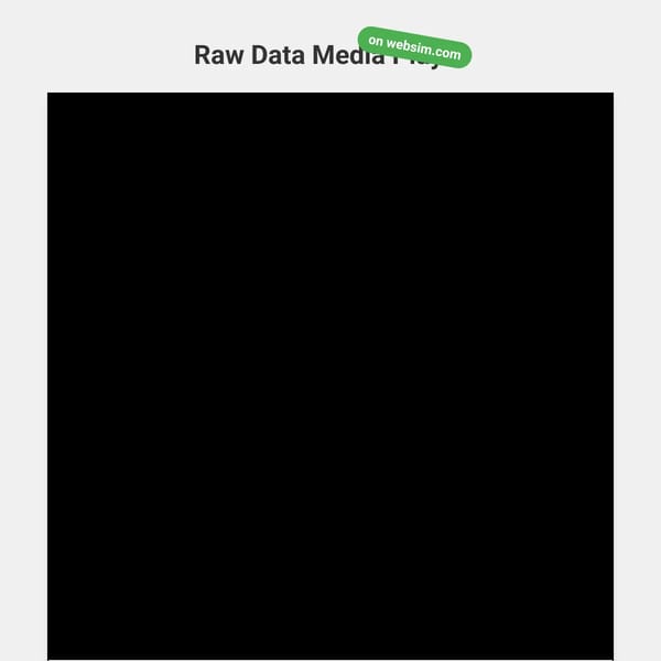 Raw Data Media Player