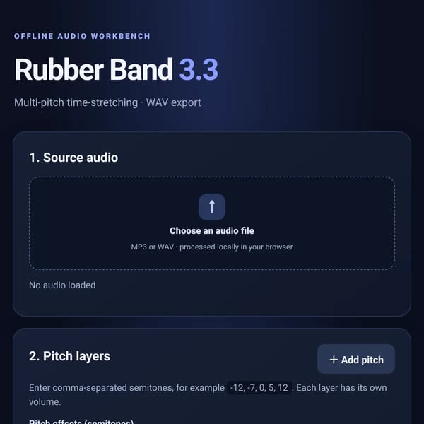 Make to bad IHTX Audio Maker with Rubberband R2.