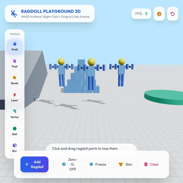 a literal 3d ragdoll game