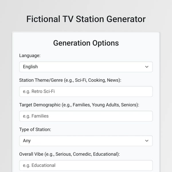 TV Station Generator