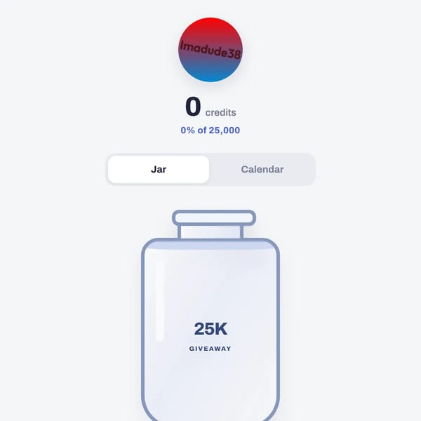Help me get 25k credits