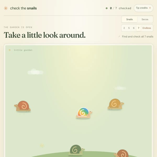 Check the snails