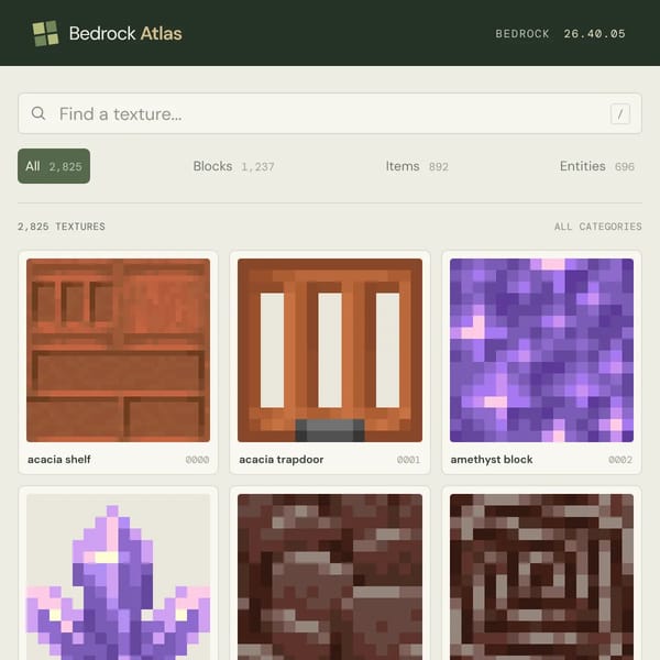 Bedrock Atlas (READ DISCRIPTION)