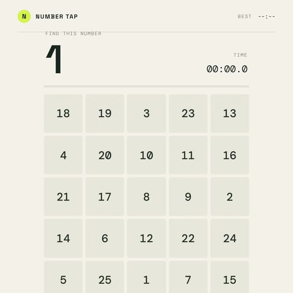 Number Tap