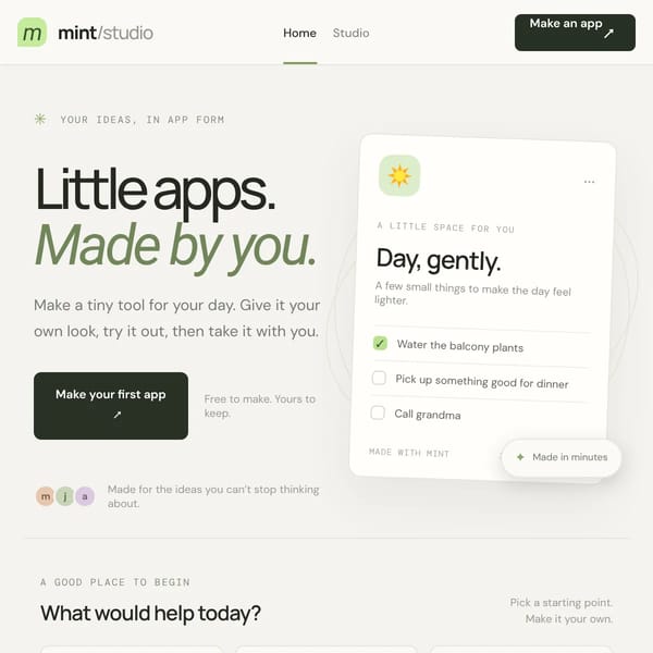 Mint App Maker