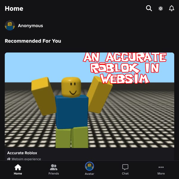 UNFINISHED roblox menu