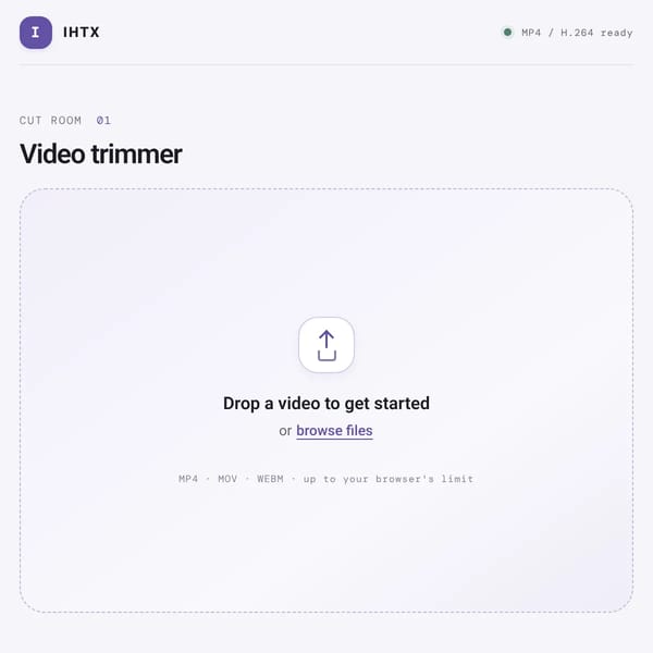 IHTX Source videos trimmed.