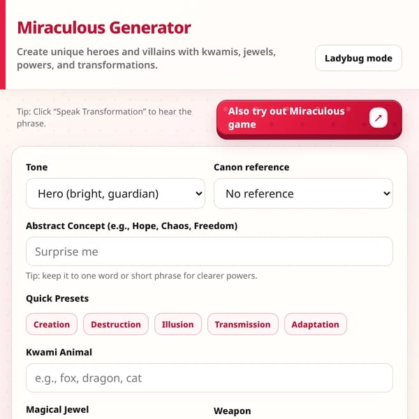 Miraculous Generator