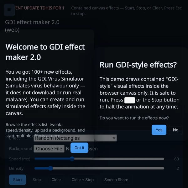 GDI effect maker 2.0 (web)