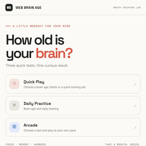 Web Brain Age