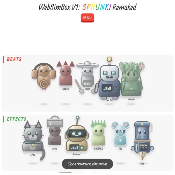 WebSimBox V1: SPRUNKI Remaked but very cool
