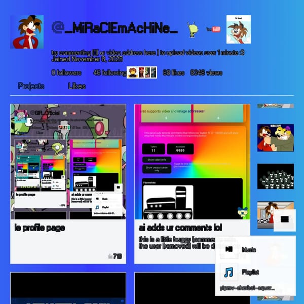 le profile page
