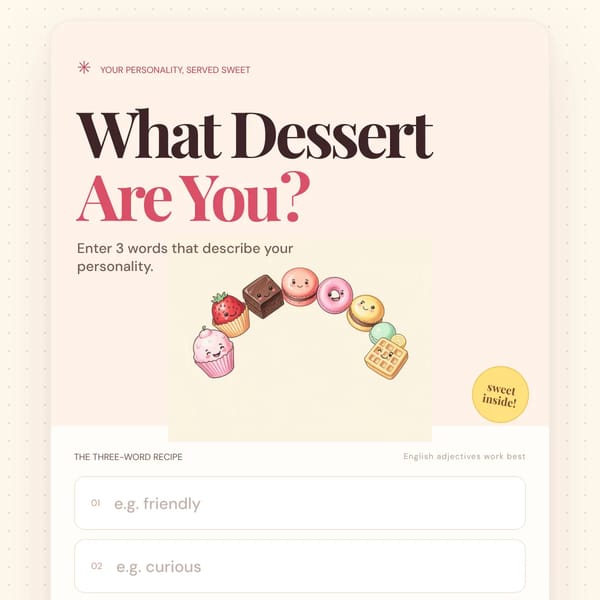 what dessert you are?