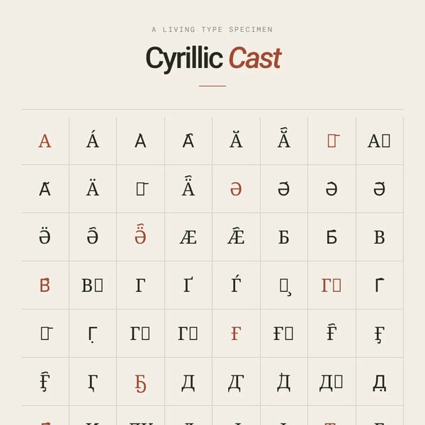 Cyrillic Cast