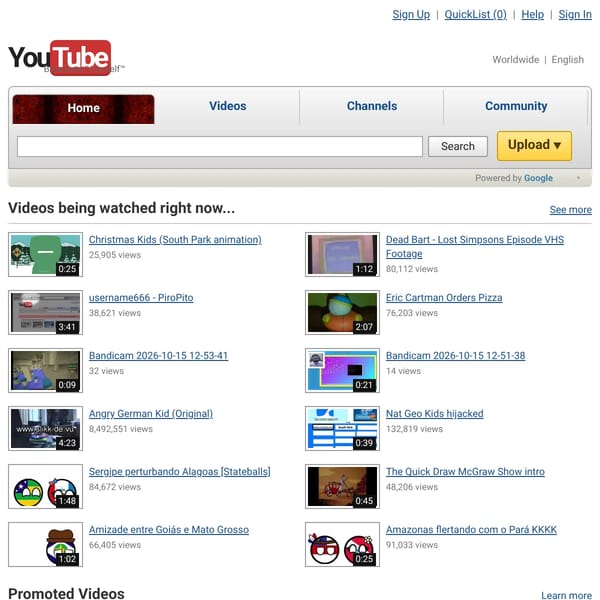 YouTube 2008
