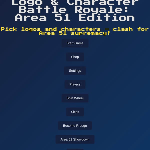 Logo and Character Battle Royale: Area 51 Edition