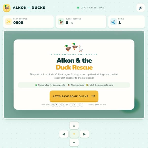 alkon’s duck rescue: slop collector