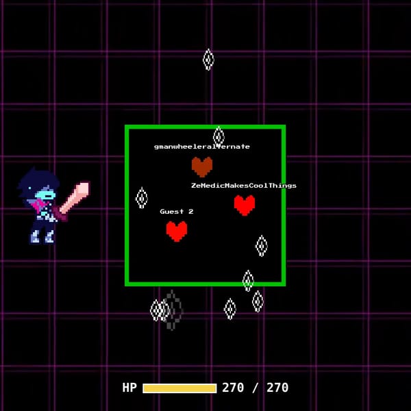 Multiplayer deltarune fighting
