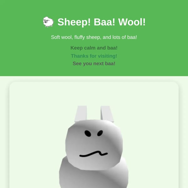 Sheep! Baa! Wool!