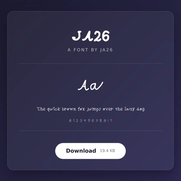 Download JA26 Font