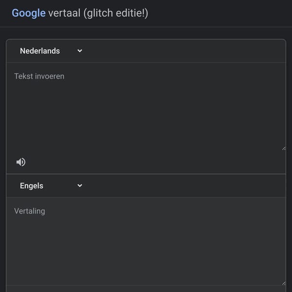 Google vertalen! (Glitch editie!)