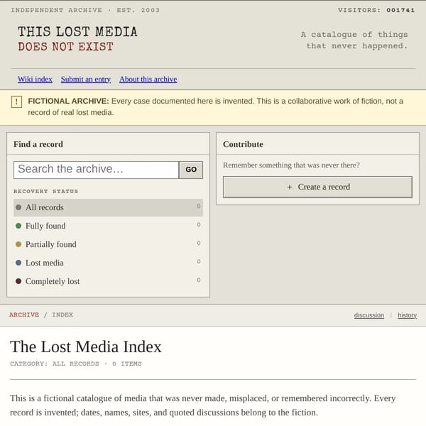 Lost Media Wiki