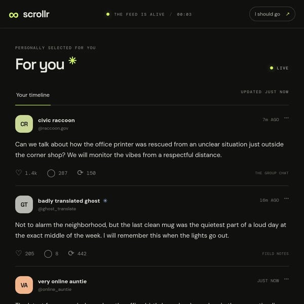 random doomscrolling game