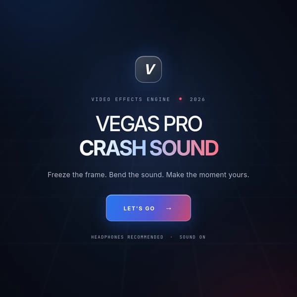 Make the with accurately Vegas Pro Crash Sound effect.