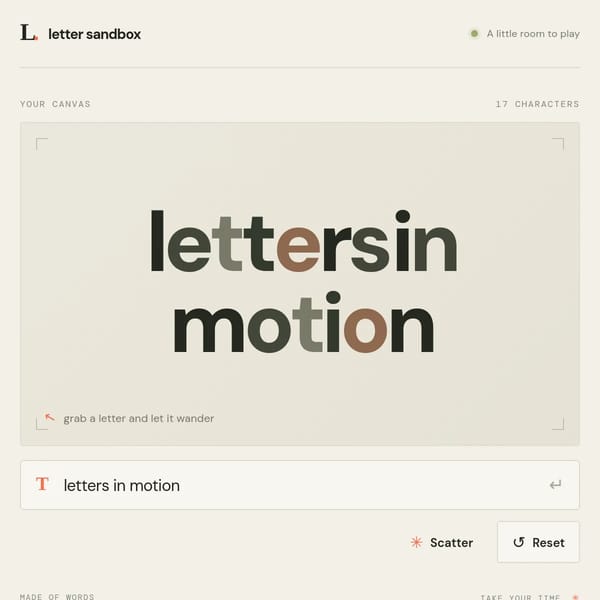 Letter Sandbox