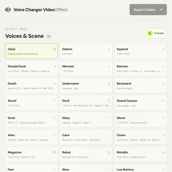 Voice Changer Video Effect