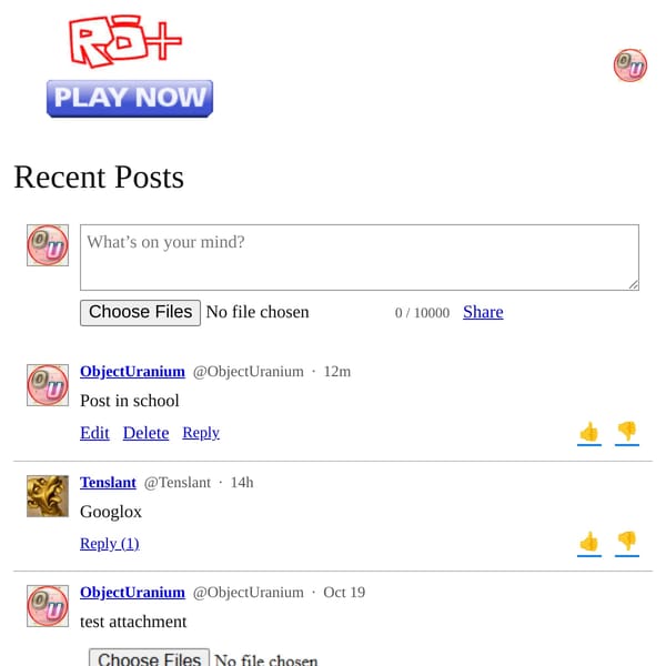 RO+ - The Post Sharing Website That Has Nothing To Do With ROBLOX.