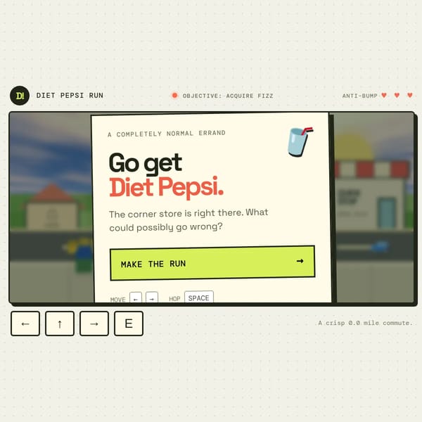 get a Diet Pepsi and this happened