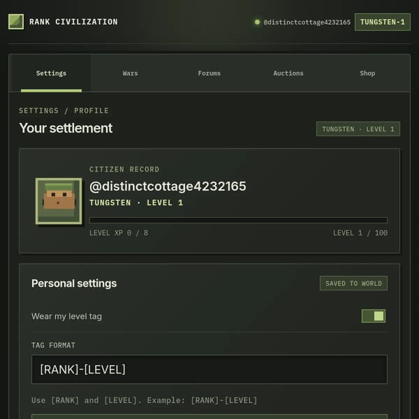 Rank Civilization
