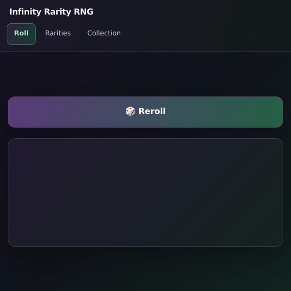 INFINITY RARITY RNG (RELEASE!)