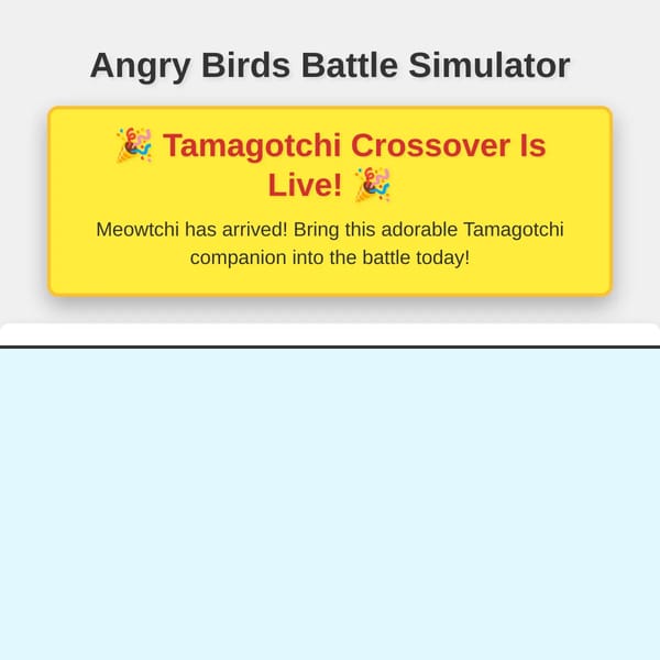 Angry Birds Battle Simulator