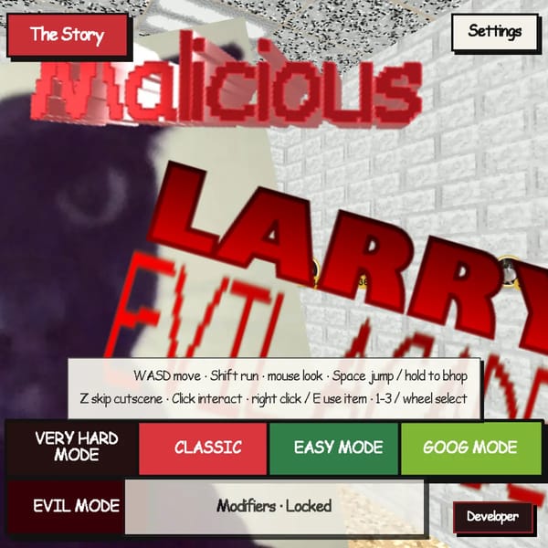 Larry's Evil Academy But if it was modded??
