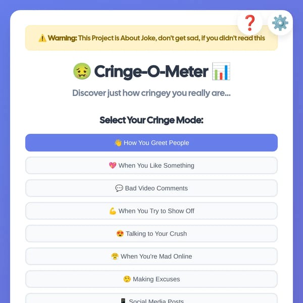 Cringe-O-Meter 📈