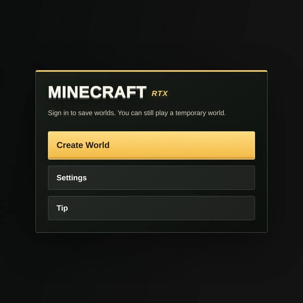 Minecraft RTX — Web Demo