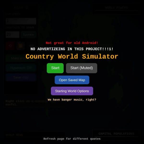 Country World Simulator