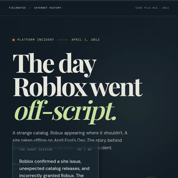 Roblox, April 1