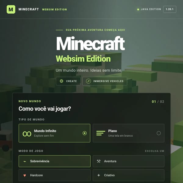 Minecraft Websim