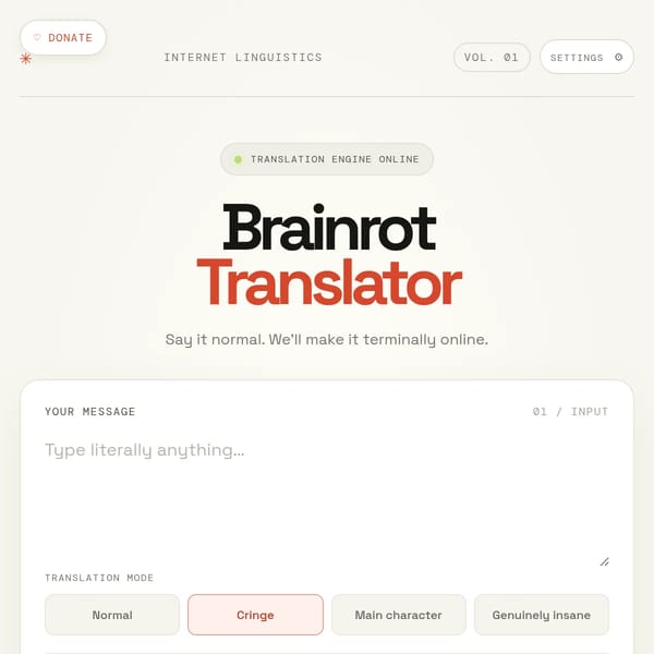 Brainrot Translator
