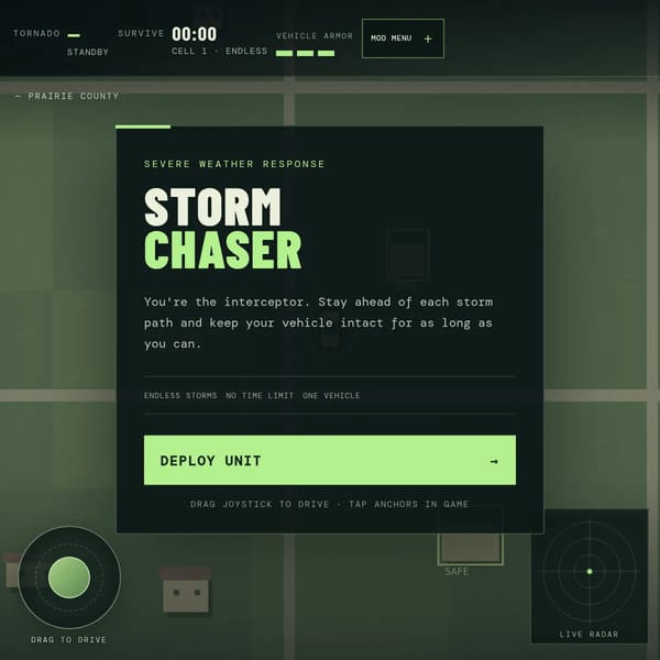 Tornado survival game