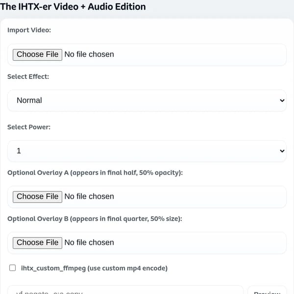 The IHTX-er Video + Audio Edition