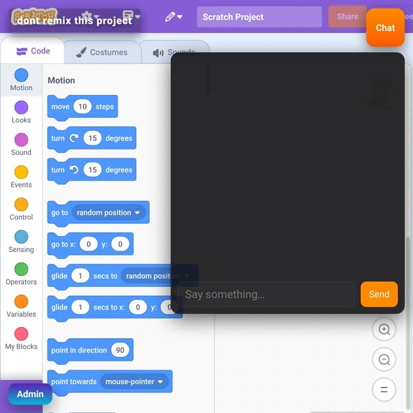 Embedded Scratch + Live Chat & Cursors